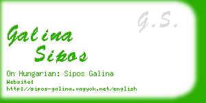 galina sipos business card